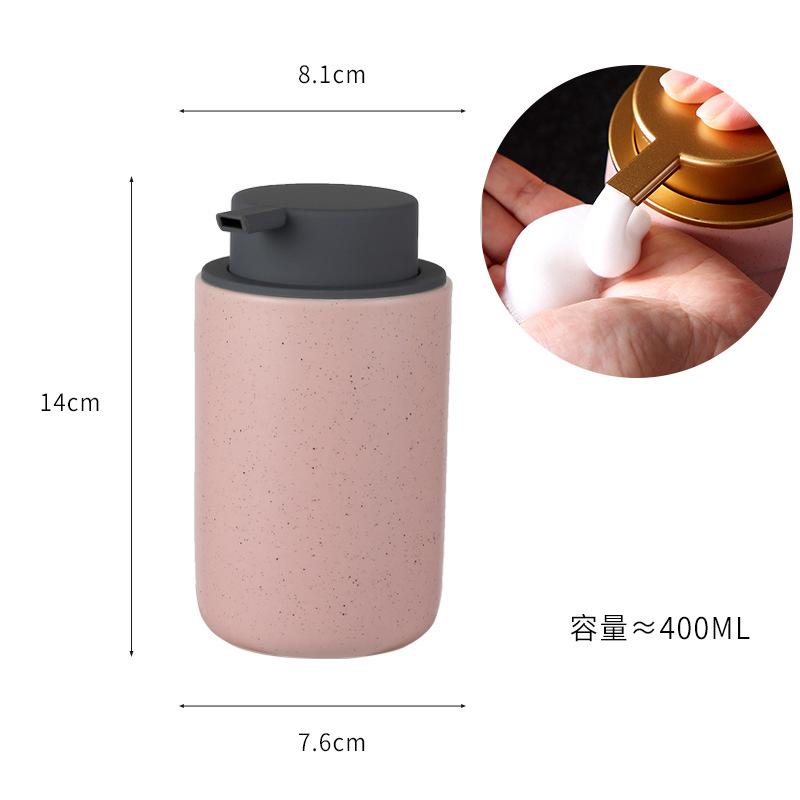 Ceramic press type bath gel bubble bottle hand wash shampoo soap dispenser bathroom accessories household liquid lotion bottle