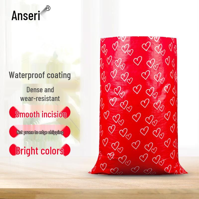 Ansaierui Red Heart Waterproof PP Woven Packing Bag