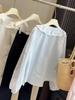 Women's Spring 2026 Fashion: Design-Sense Ruffle V-Neck, Slimming Loose Long Sleeve Shirt