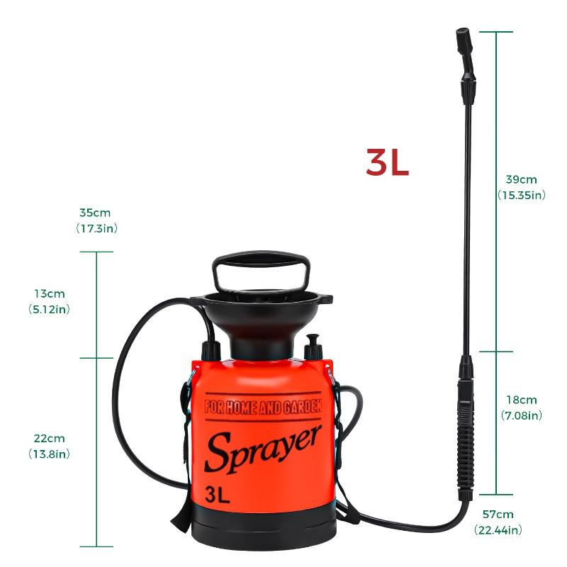 Garden Spray,pump Pressure, Bottle Used for Spraying Plants 3L