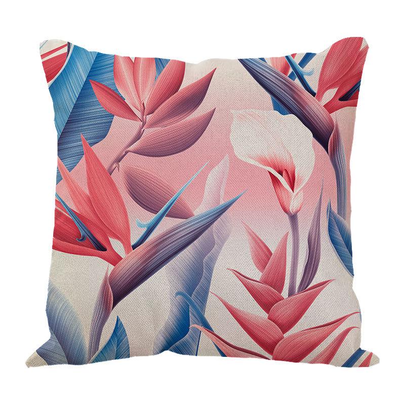 Linen Pillowcase Ins Tropical Plants Home Decoration Supplies Nordic Green Plants Design Sand Cushion Cover