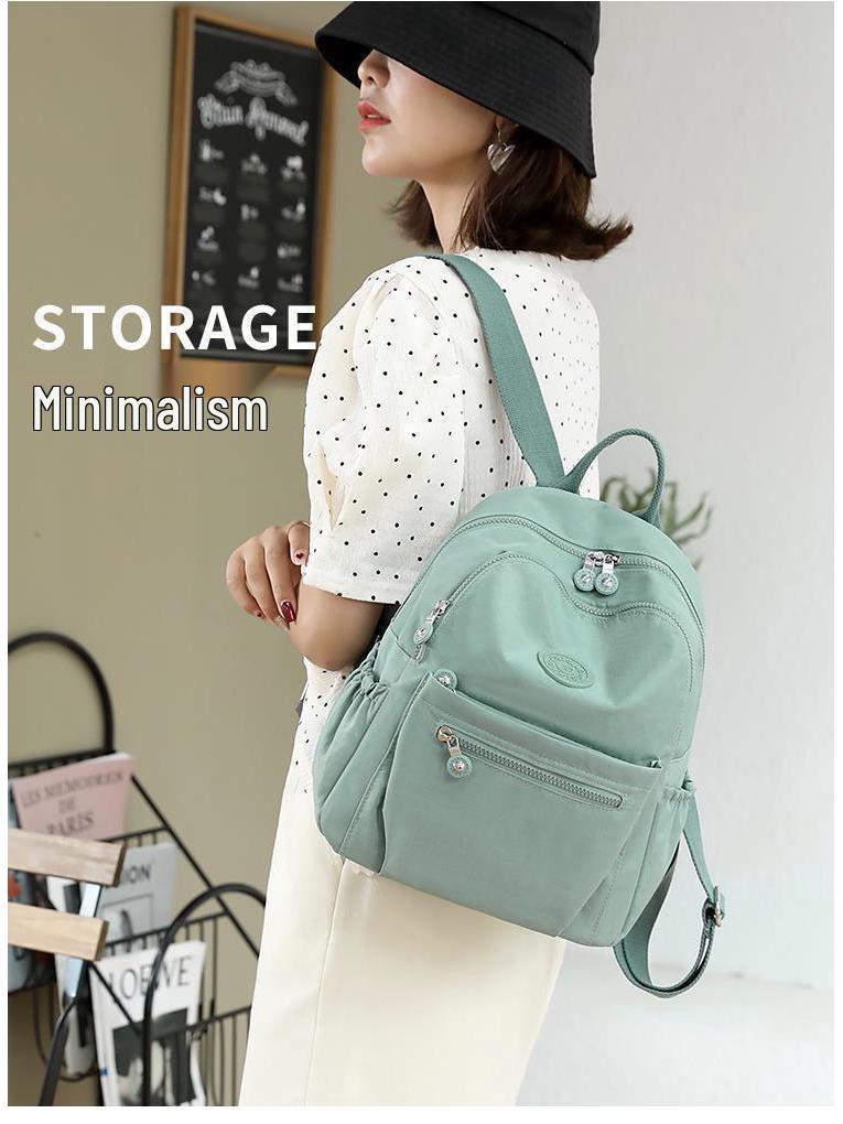 2025 Women's Nylon Backpack: Large Capacity, Stylish, Lightweight Travel & Work Schoolbag