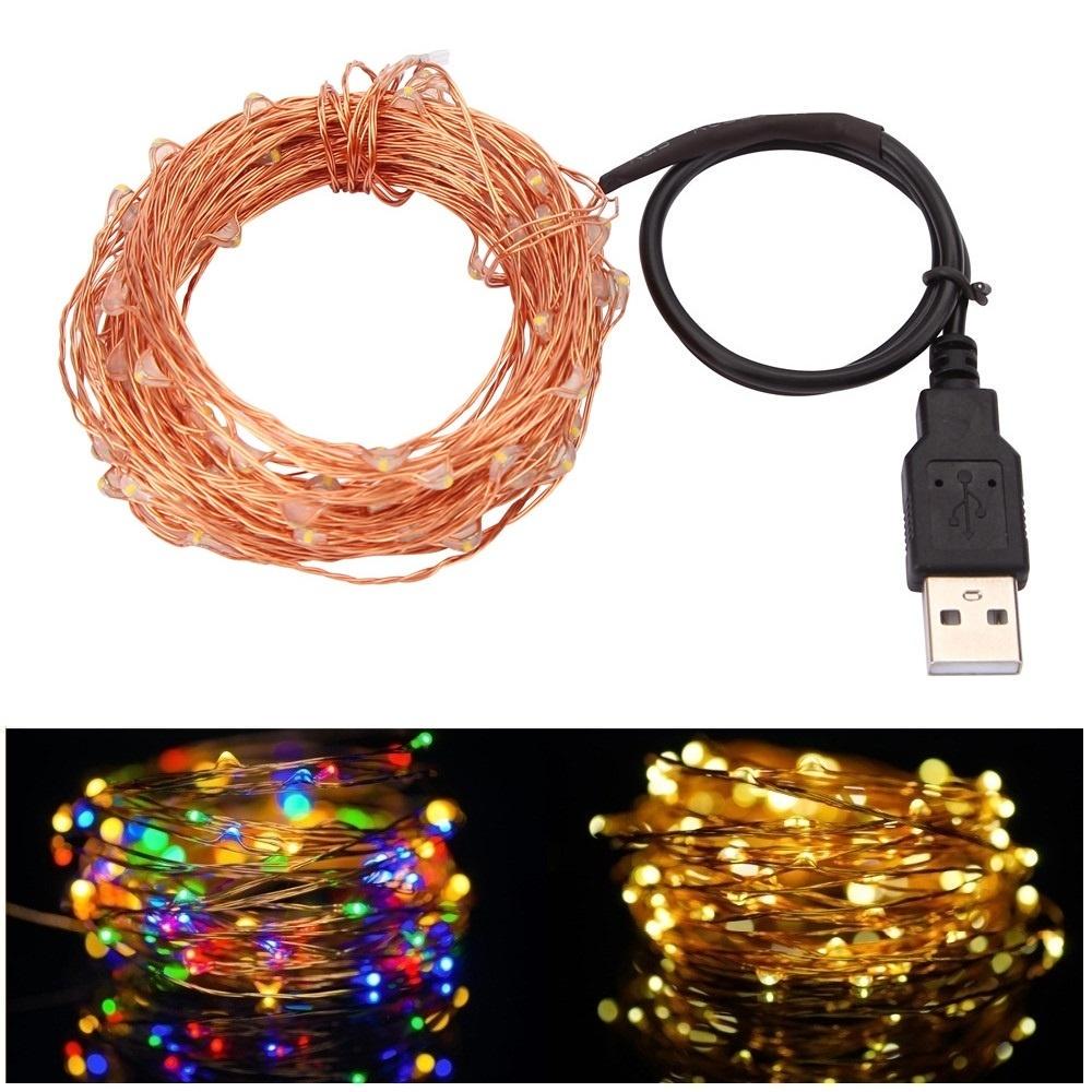 10M Fairy Party Lights 100 LED USB 5V Copper String Lights Waterproof Home Decor 10M Fairy Party Lights 100 LED USB 5V Copper String Lights Waterproof Home Decor