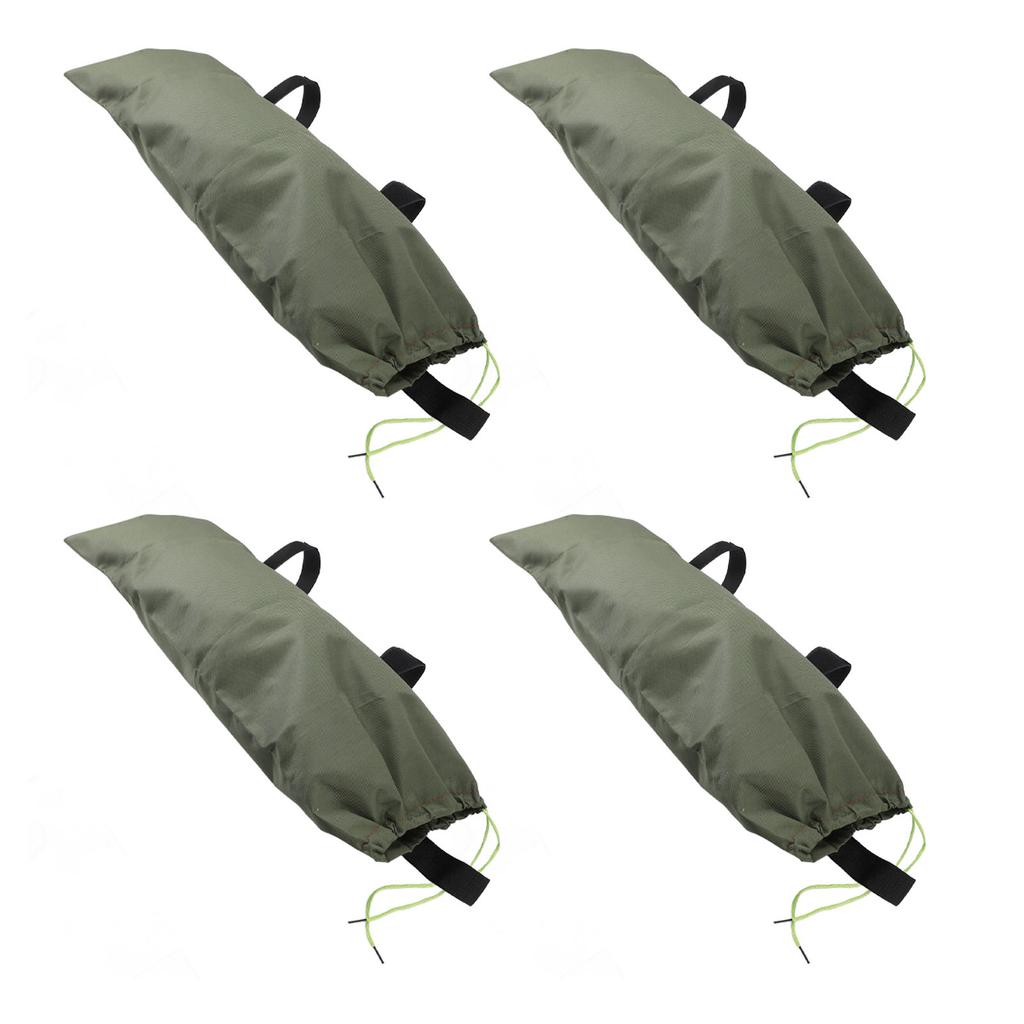 4pcs Flood Water Barrier Sand Bags Thickened Flood Prevention Sandbags for Flood Control 600D Oxford Cloth Green