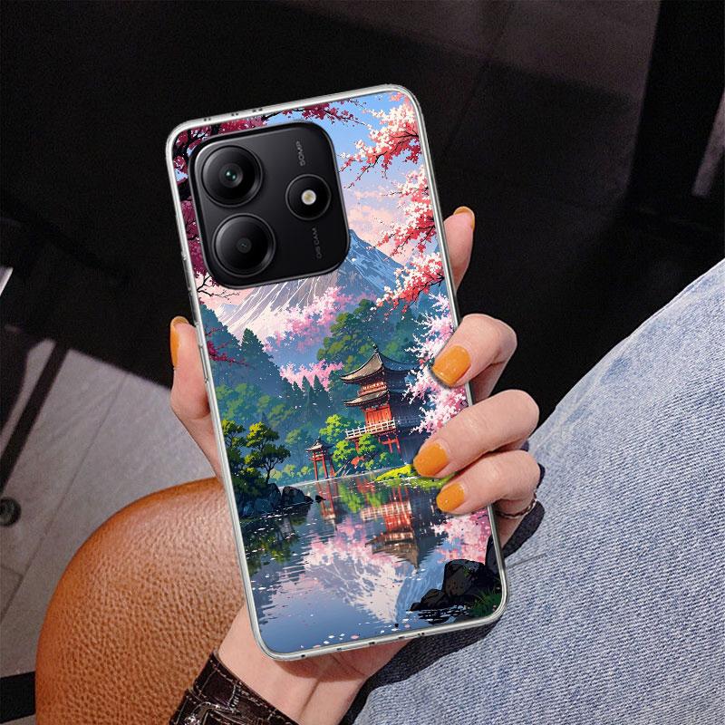 Japanese Cherry Mount Fuji Phnoe Case for Phnoe Case for Xiaomi Redmi Note 15 14 14S 13 Pro Plus 12 12S 11S 11E 10S 10 11T 5G Un