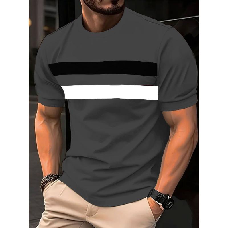 

Мужская летняя новая 3D повседневная мужская спортивная футболка с коротким рукавом для фитнеса 5XL