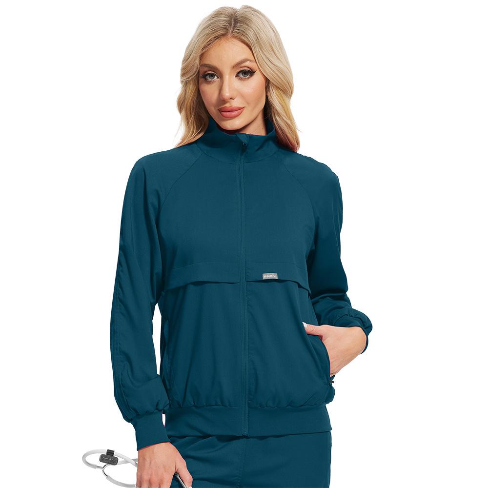 Uniforms Coat Woman Men Nursing Long Sleeve Scrubs Jackets Medical Hospital Clothing Zipper Jacket Doctor