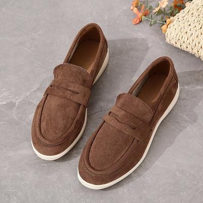Loafers Women's Spring and Autumn 2025 New British Style Lazy One-pedal Single Shoes Retro Flat Beanie Shoes