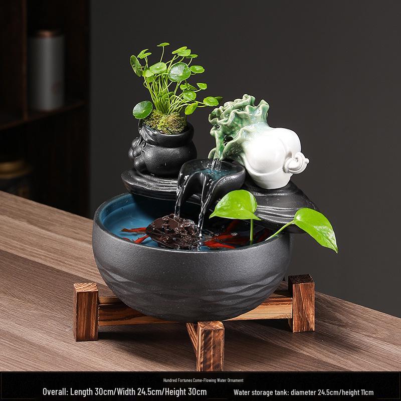 Feng Shui Flowing Water Ball Fountain for Living Room or Desktop Decor