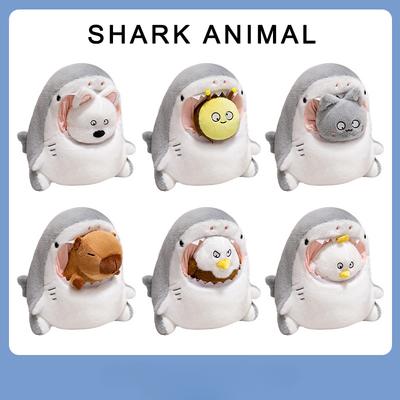 Hai Plüschtier Capybara Puppe Kreativer Hai Merge Plüschpuppen