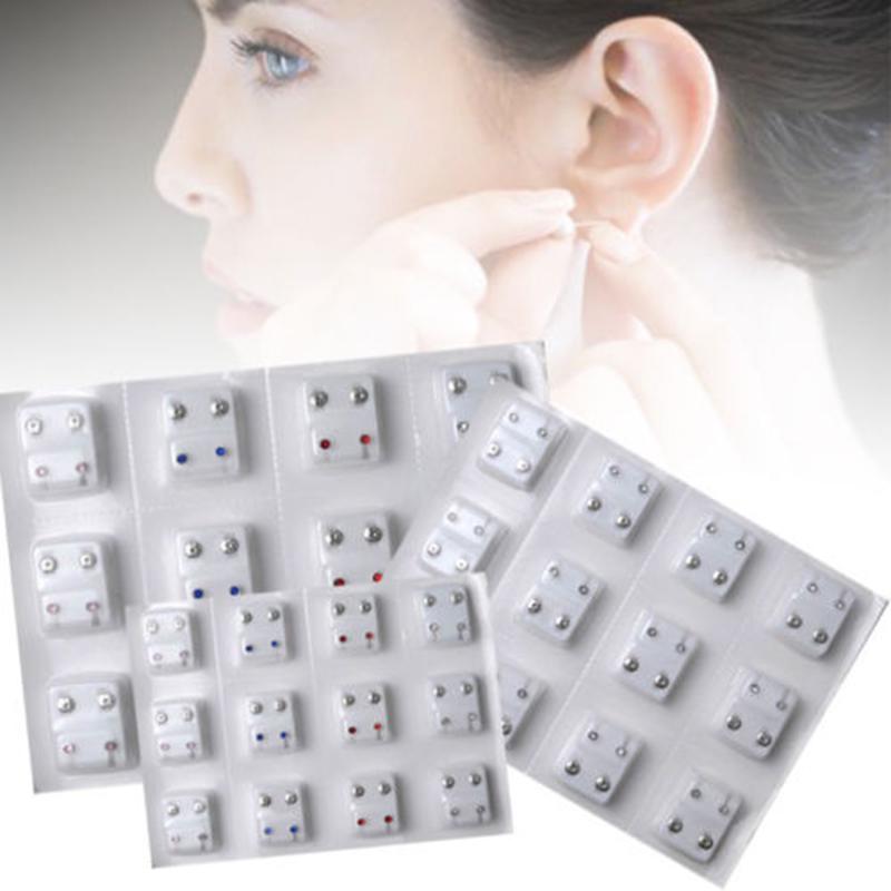 12 Pairs Steel Crystal Surgical Piercing Ear Stud Earrings for Piercing Gun Tool