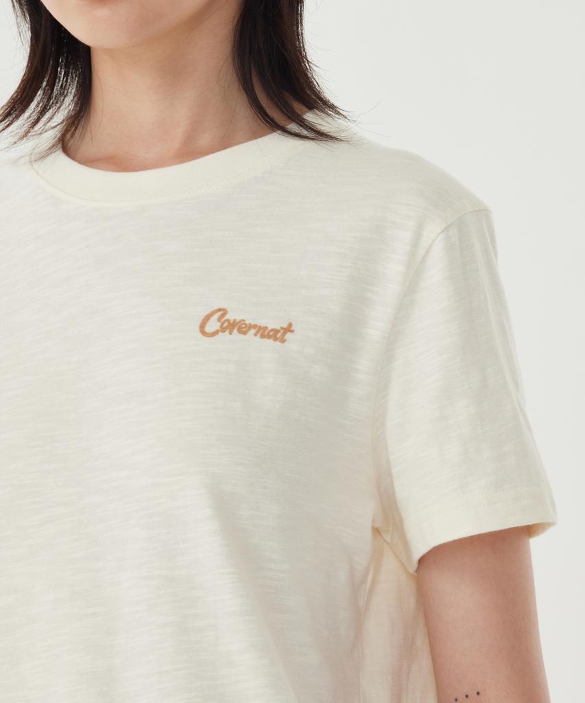 COVERNAT WOMAN Circus Graphic Short Sleeve T-Shirt Butter