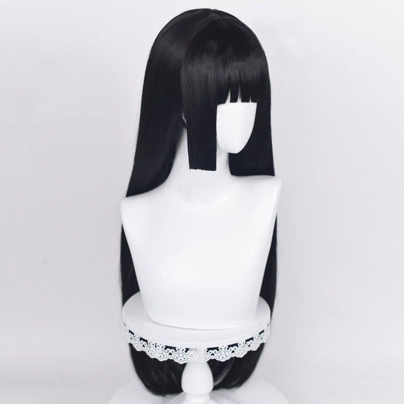 Yumeko Jabami Cosplay Wig, Black Heat Resistant Synthetic Hair for Kakegurui Role Play
