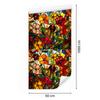 Wallpaper Stained Glass Flowers Gold, Yellow and Ochre for Living Room and Bedroom 50x1000