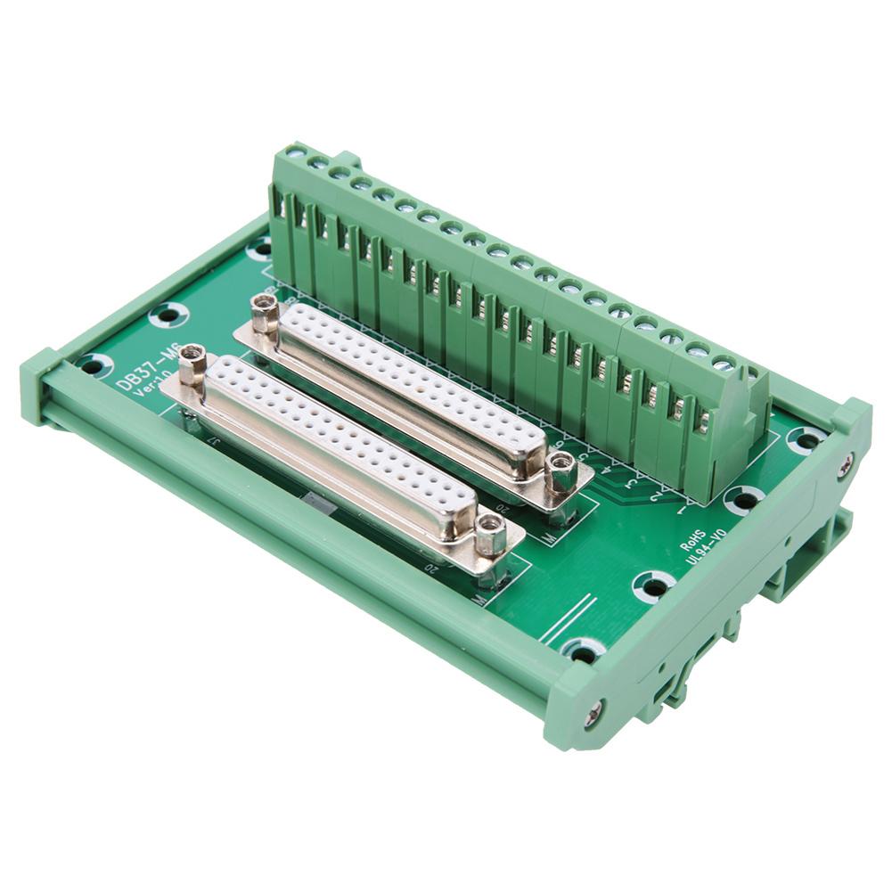 DB37M6 Double Female Head DIN Rail Mount Interface Module Terminal Block Board Connector