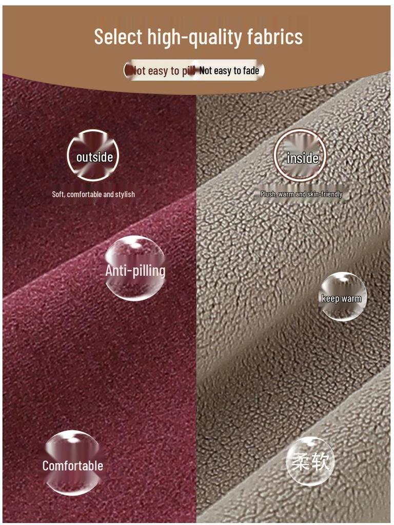 Women's Thermal Underwear Set for Autumn/Winter - Plus Velvet, Thickened for Middle-aged and Elderly Women