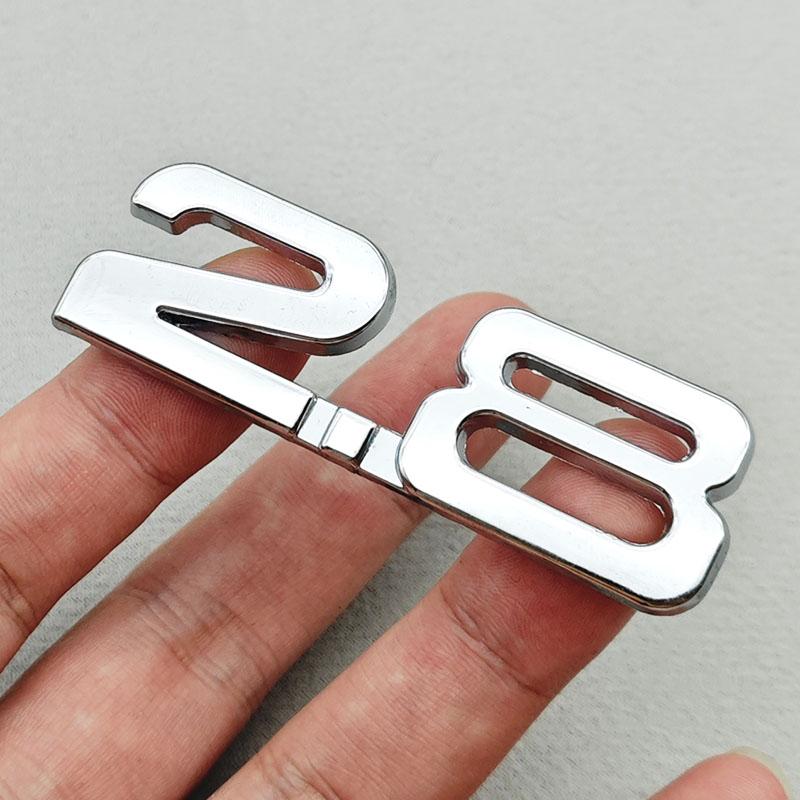 3D Metal Car Sticker Logo 1.5 1.8 2.0 2.2 2.4 2.5 2.8 3.0 T Rear Trunk Badge for Toyota Hyundai Nissan Mazda Honda Accessories DD5