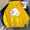 Mikiny Bubble Tea Broskvová Kočka Kawaii Potisk Mikina Ženy Harajuku Streetwear Kreslený Vzor O-Výstřih Top Oblečení