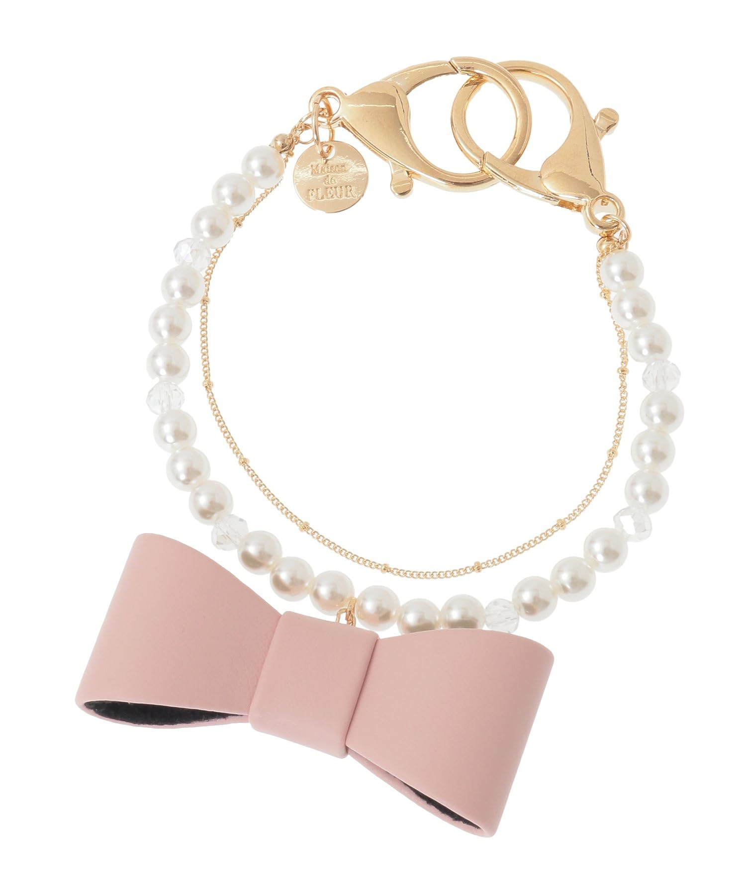 de Charm Pearl 3D Ribbon Charm 08001038100 Pink [Maison Fleur] Women s розовый