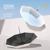 Gradient Fully Automatic Sun Umbrella, Tri-Fold Sunshade, Black Gel UV Protection, Rain And Shine Umbrella, M3037 Purple