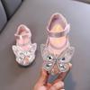 Spring & Fall New Korean-Style Girls' Mary Jane Shoes with Princess Bow & Crystal Rhinestones - for Performance and Dance