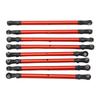 8pcs RC Link Rod Aluminum Alloy Linkage Rod End Kit Upgrade Parts for Scx10 313mm 110 Wheelbase