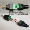 4pcs 3.5mm  Balun Male To Screw Terminals Female Adapter Easy To Use for Microphones & Earphones Without Soldering