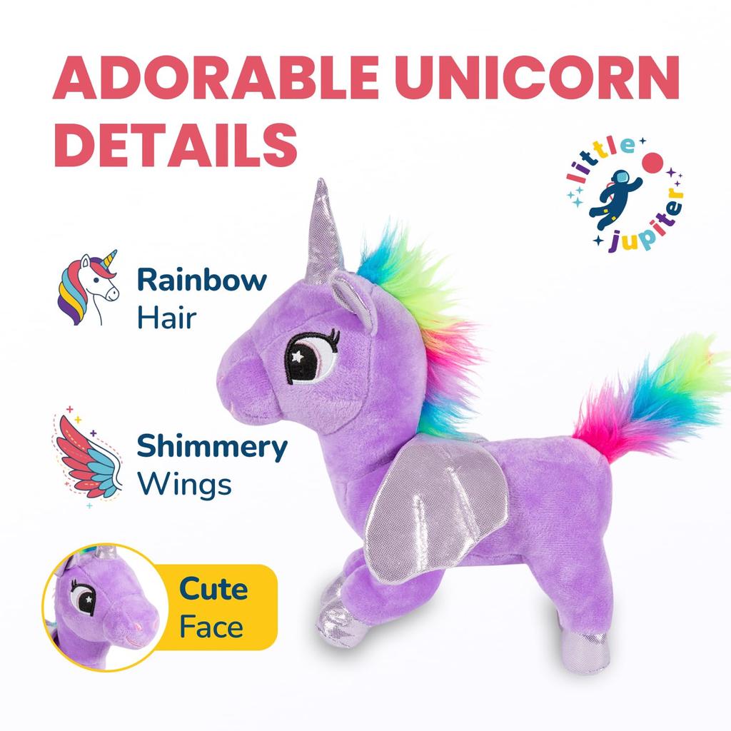 Little Jupiter Plush Pet Set Unicorn Toy Unicorn Gift for Girls Stuffed Animal Unicorn Plush Toy Reversible Sequins Charm Rainbow Ages - - - Kids' - -