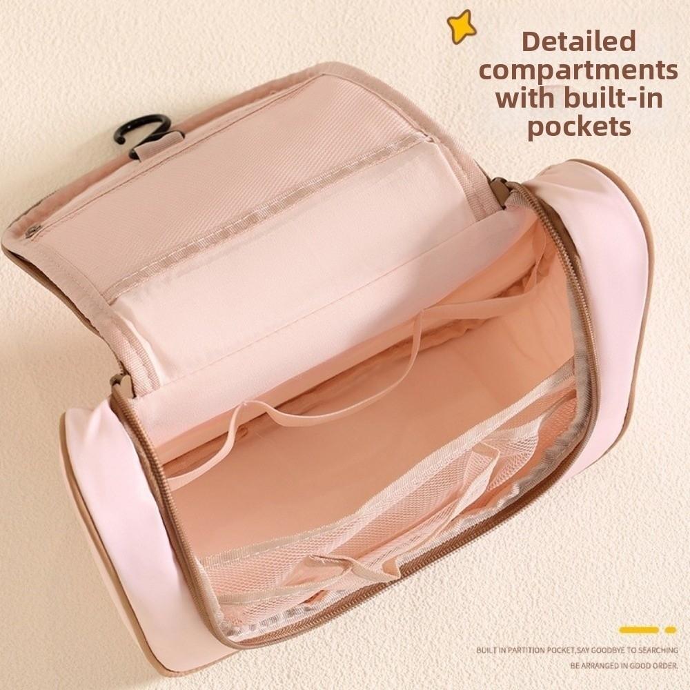 With Hook Cosmetic Organizer Waterproof Toiletry Pouch Fashion Hanging Makeup Bag  Bathroom Storage