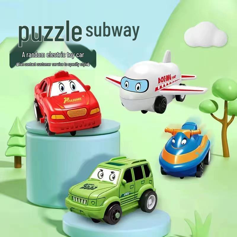 Douyin DIY Electric Puzzle Track Car - Children s Educational Toy Train