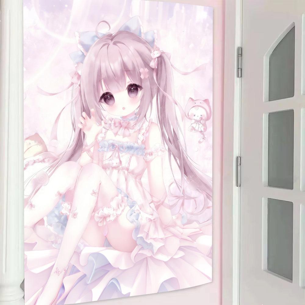 

Original Anime Cute Girl Tapestry Lolita Maid Outfit Wall Hanging Kawaii Room Aesthetic Background Cloth 74x94cm(29x37in)