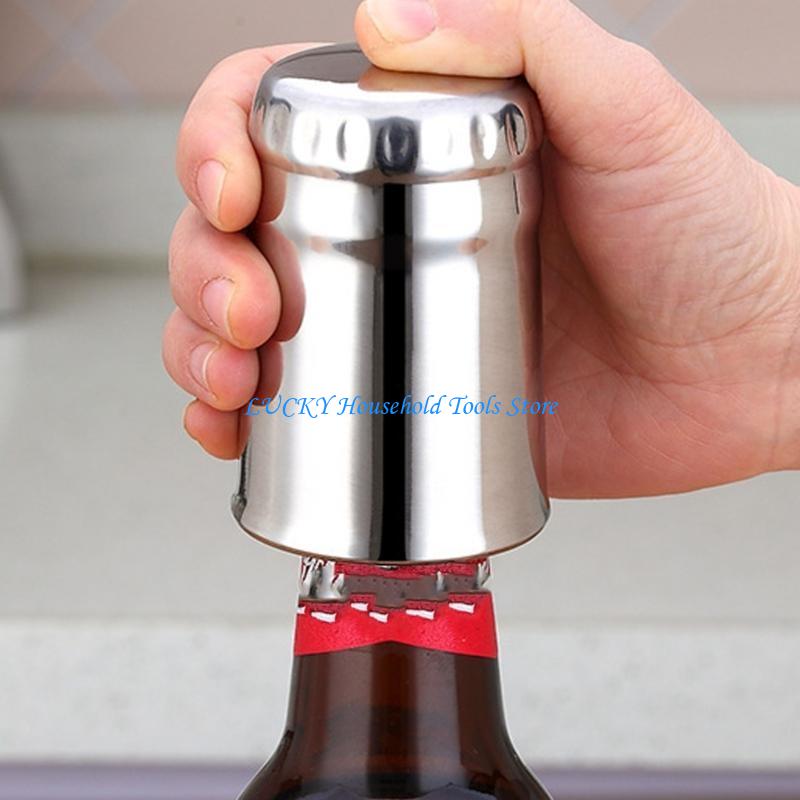 J0MC Streamlined Automatic Bottle Lid Remover Stainless Steel Construction Ergonomic Press Beverages Bottle Opener China Mainland