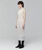 Lady Volume Cutting Halter Slim Knit Dress_White