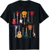 Guitar Various Guitar Type Patterns Tshirt Music Lovers Unisexs Clothing Summer Cotton Tshirt Custom Printed Fitness T Shirt