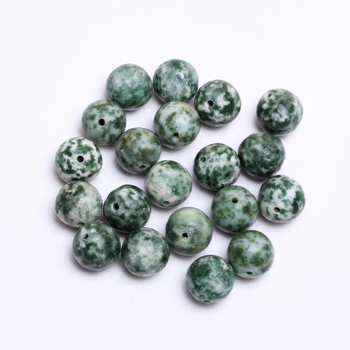 

20-40 шт. 4/6/8/10 мм круглые зеленые точки натуральные камни россыпью бусины DIY ручной работы браслет ожерелье ювелирные изделия аксессуары для изготовления ювелирных изделий 10mm about 20Pcs