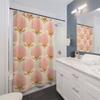 Art Deco Shower Curtain Vintage Bathroom Decor Yellow Pink Shower Curtain Art Floral Pattern Art Nouveau Bath Decor Gift