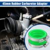 ACROPIX 45mm innerdiameter Gummi Midori Motorcykel Förgasare Adapter Insug Rör Grenrör Adapter Stövelhylsa Gränssnitt (Förpackning med 2 klämmor)