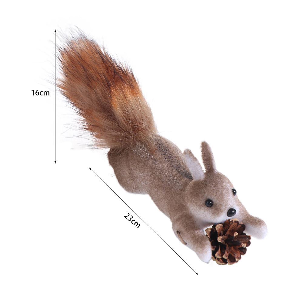 DIY Xmas Tree Hanging Ornaments Foam Simulated Squirrel Pendant  New Year Gift