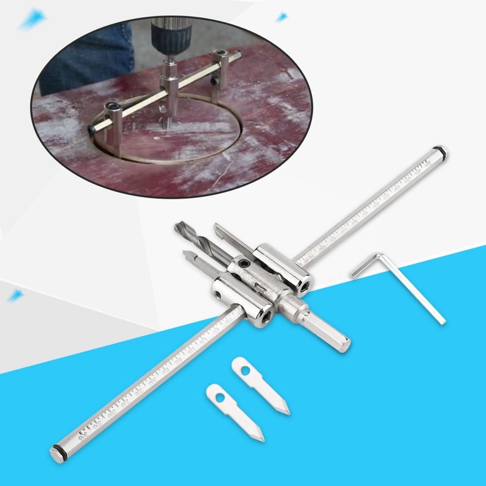 Alloy Steel Circle Hole Cutter Adjustable Size Hole Saw Drill Bit DIY Woodworking