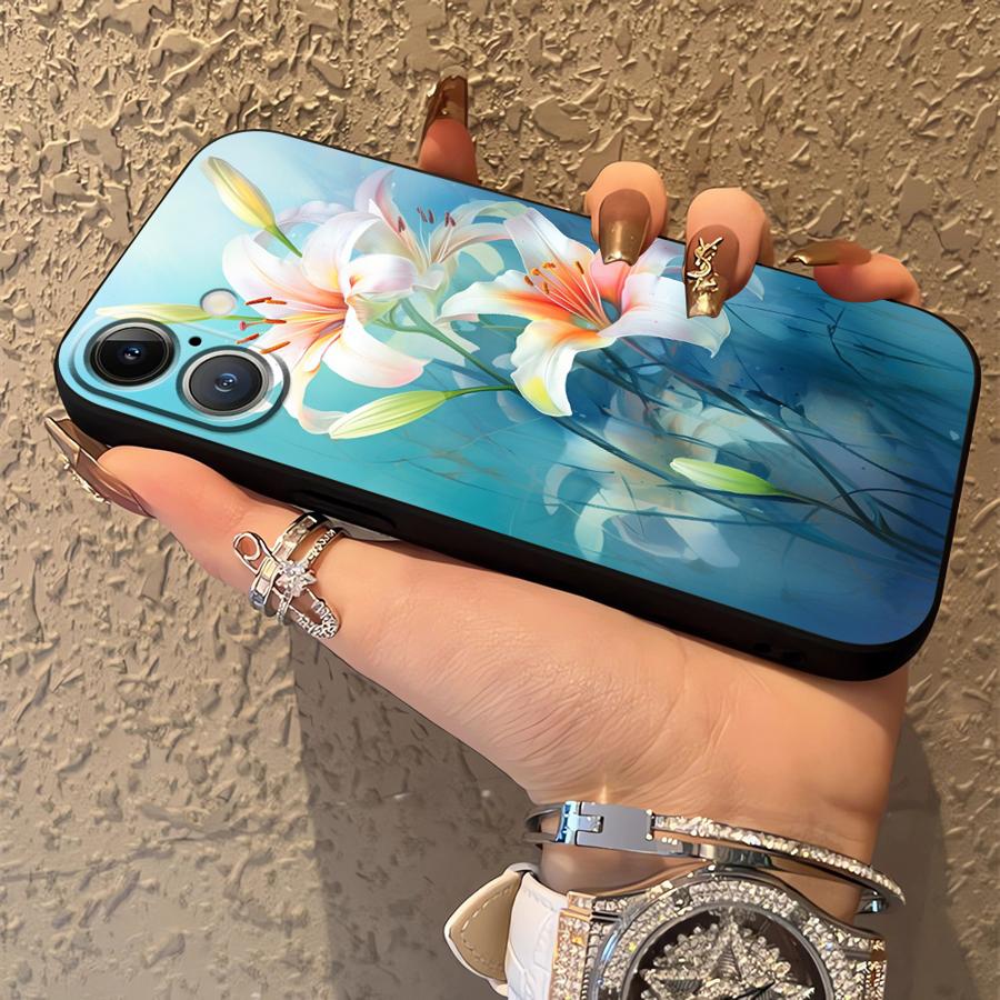 Simple Flower Case for Apple iPhone 17 Pro Max 11 XR XS MAX 16 Air 13 12 15 Pro 7 8 14 Funda Phone Cover