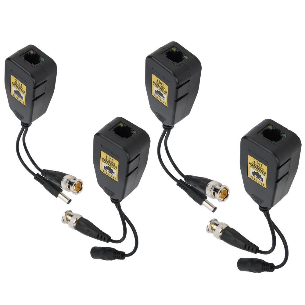4 PCS Anti Thunder Video Balun Transceiver  Household Use