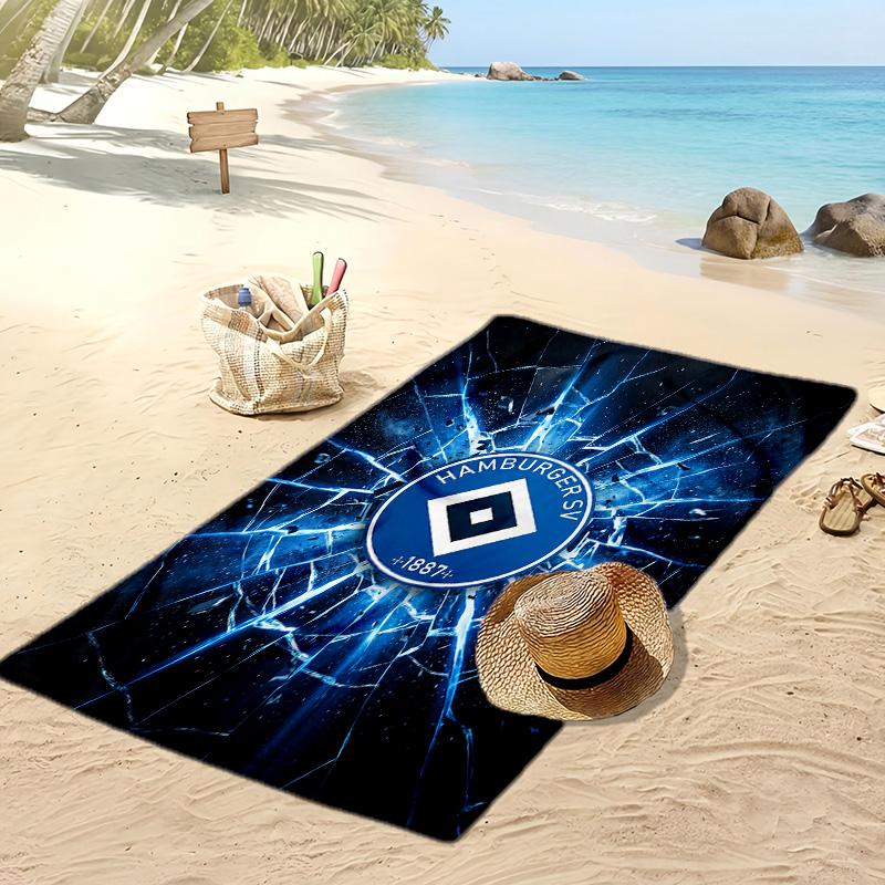 Hamburger SV Football Print Beach Towel, Large Soft Quick Dry Towel for Beach Camping Swimming