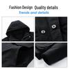 Men's Winter White Duck Down Jacket - Trendy, Loose Fit, Multi-Pocket Workwear Style