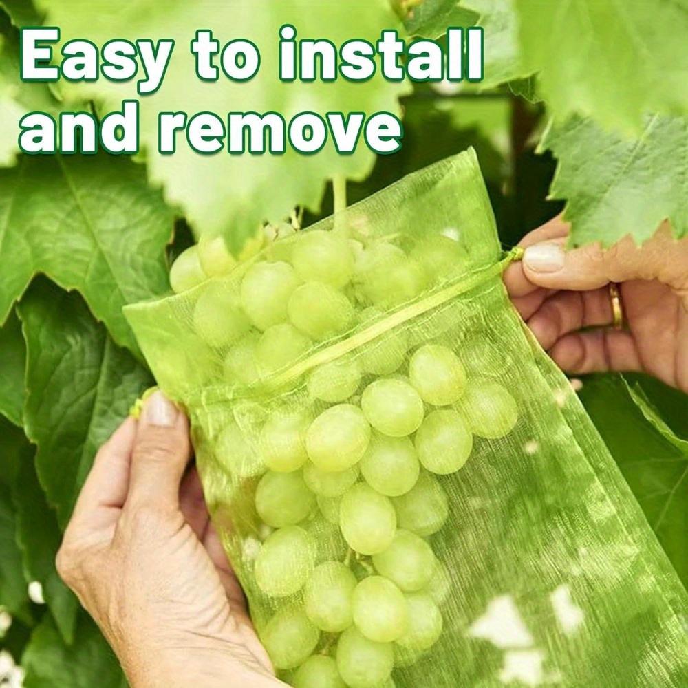 20PCS Reusable Fruit Protection Bags, Garden Orchard Netting Protector, Breathable Mesh Drawstring Bags for Fruits Vegetables,