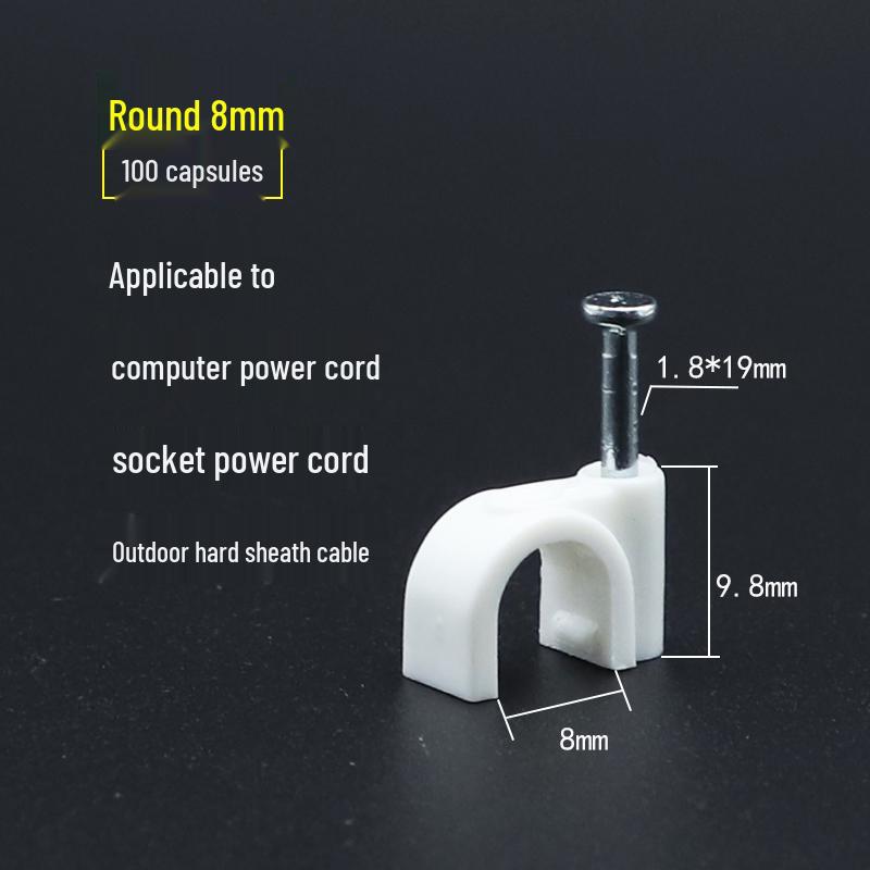 Steel & Plastic Nail Clips for Wires & Network Cables