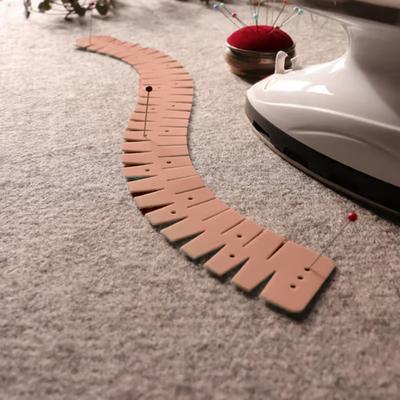 Silicone Flexible Hot Hemmer Heat-Resistant Straight Curved Hems Ironing Professional Sewing Aid Hot Hem Press Tools with Marking Holes