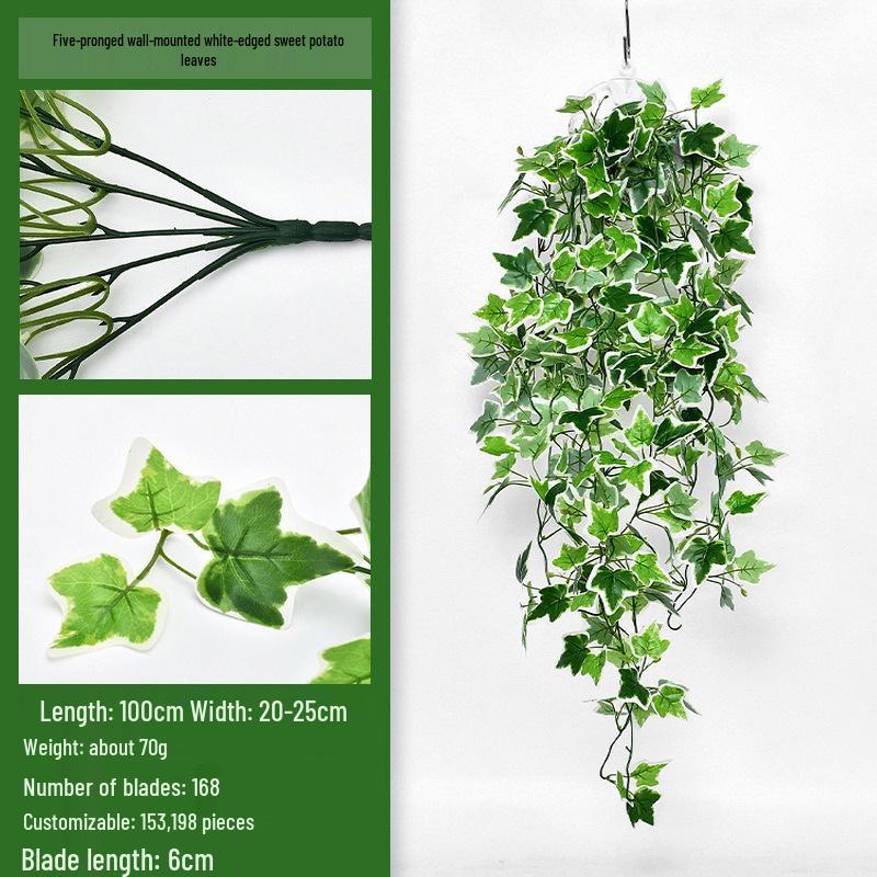 Green Radish Decorative Artificial Vines - Wall Hanging Leaf Ornaments