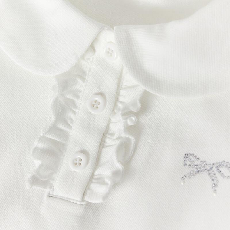 Deesha Girls' Doll Collar Puff Sleeve T-Shirt