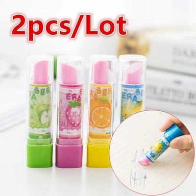2Pcs/Lot Eraser Pencil Drawing Quality Tools School Supplies Kids School Items Erasers For Kids Rubber Cute Eraser Pencil Radom