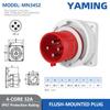 Waterproof IP67 Reverse Industrial Plug Aviation Socket Three-Phase 16/32A Connector 3-Pin 4-Pin 5-Pin Concealed Flush